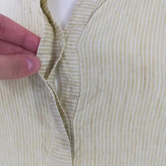 J Jill Love Linen Striped Blouse Size S Lagenlook - Picture 6 of 8
